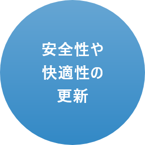 安心性や快適性の更新